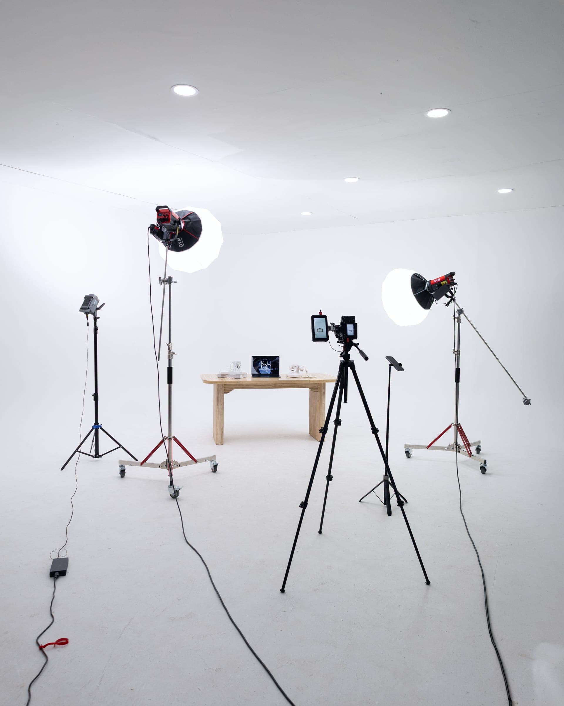 Lights, cameras, and a set inside the 465 production studio